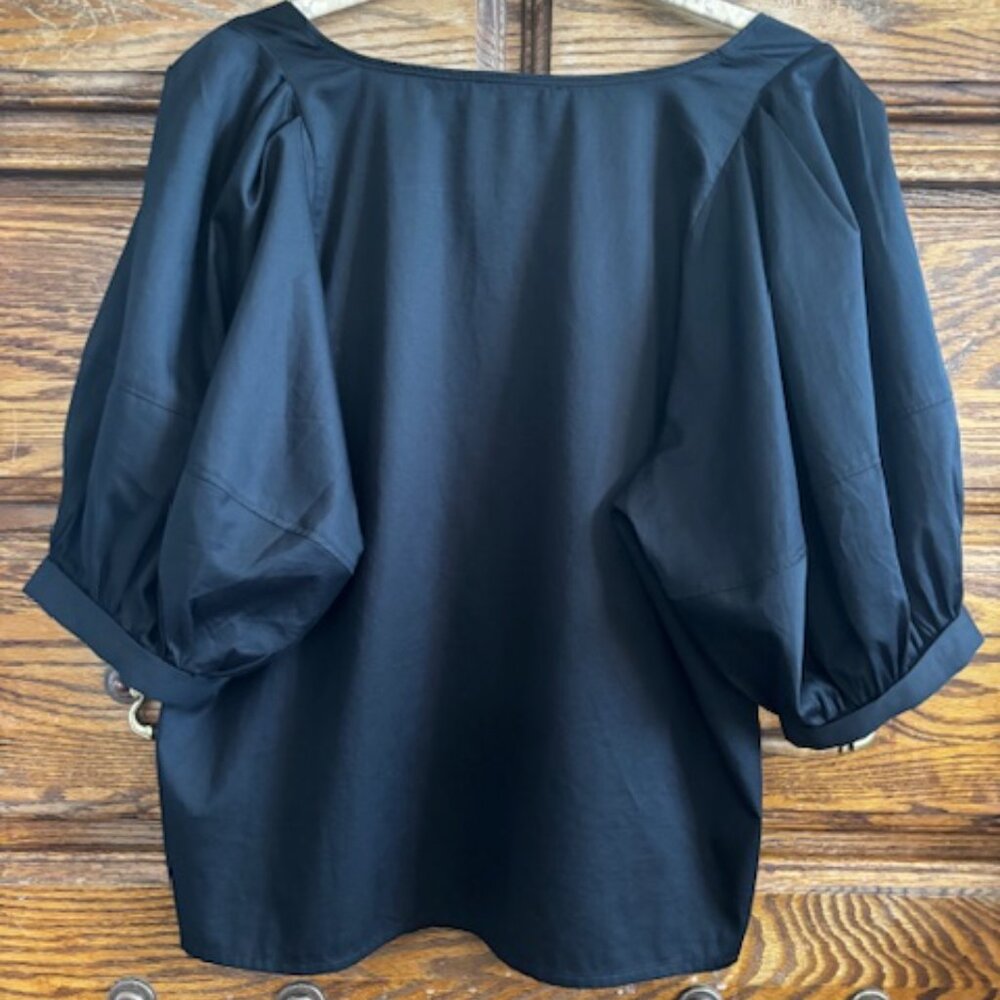Madewell Relaxed Scoopneck Short-Sleeve Top in True Black - Picture 4 of 4